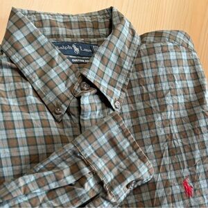 Ralph Lauren Custom fit Men’s Plaid button Down Shirt  Medium